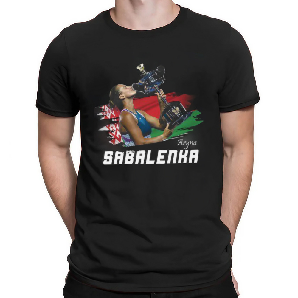 Aryna Sabalenka Kisses Her Cup Shirt
