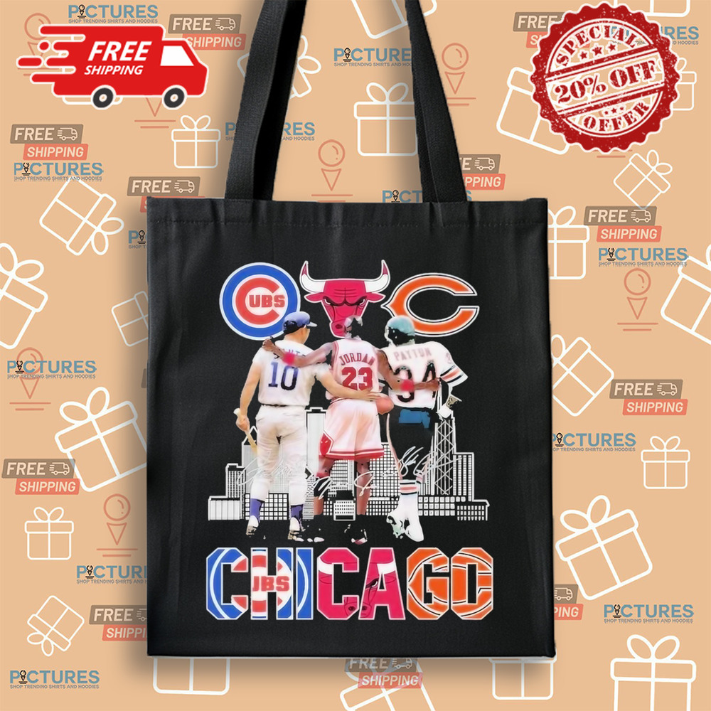 Chicago Cubs Ron Santo Chicago Bulls Michael Jordan Chicago Bears Walter Payton Shirt