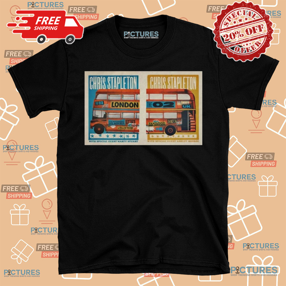 Chris Stapleton The O2 October 23-24 2024 London, UK Tour Poster Shirt Chris Stapleton The O2 October 23-24 2024 London, UK Tour Poster Shirt