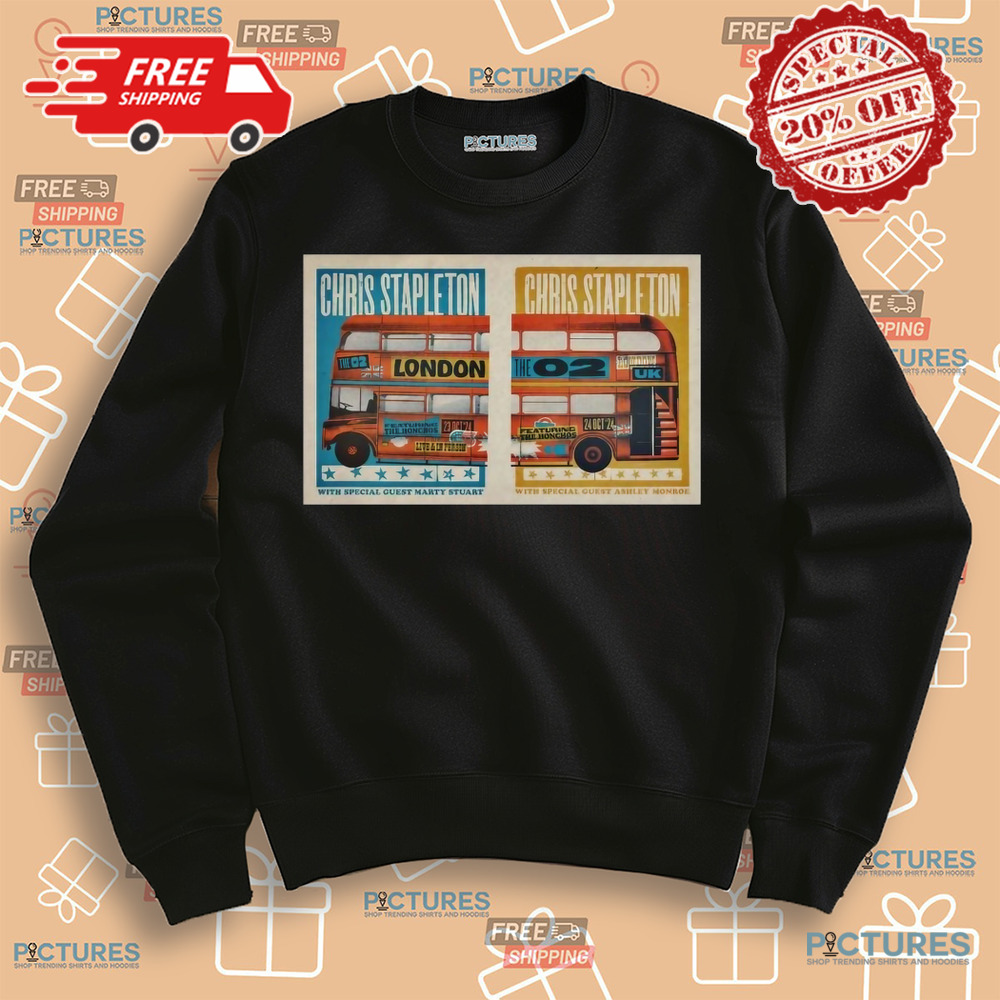 Chris Stapleton The O2 October 23-24 2024 London, UK Tour Poster Shirt Chris Stapleton The O2 October 23-24 2024 London, UK Tour Poster Shirt