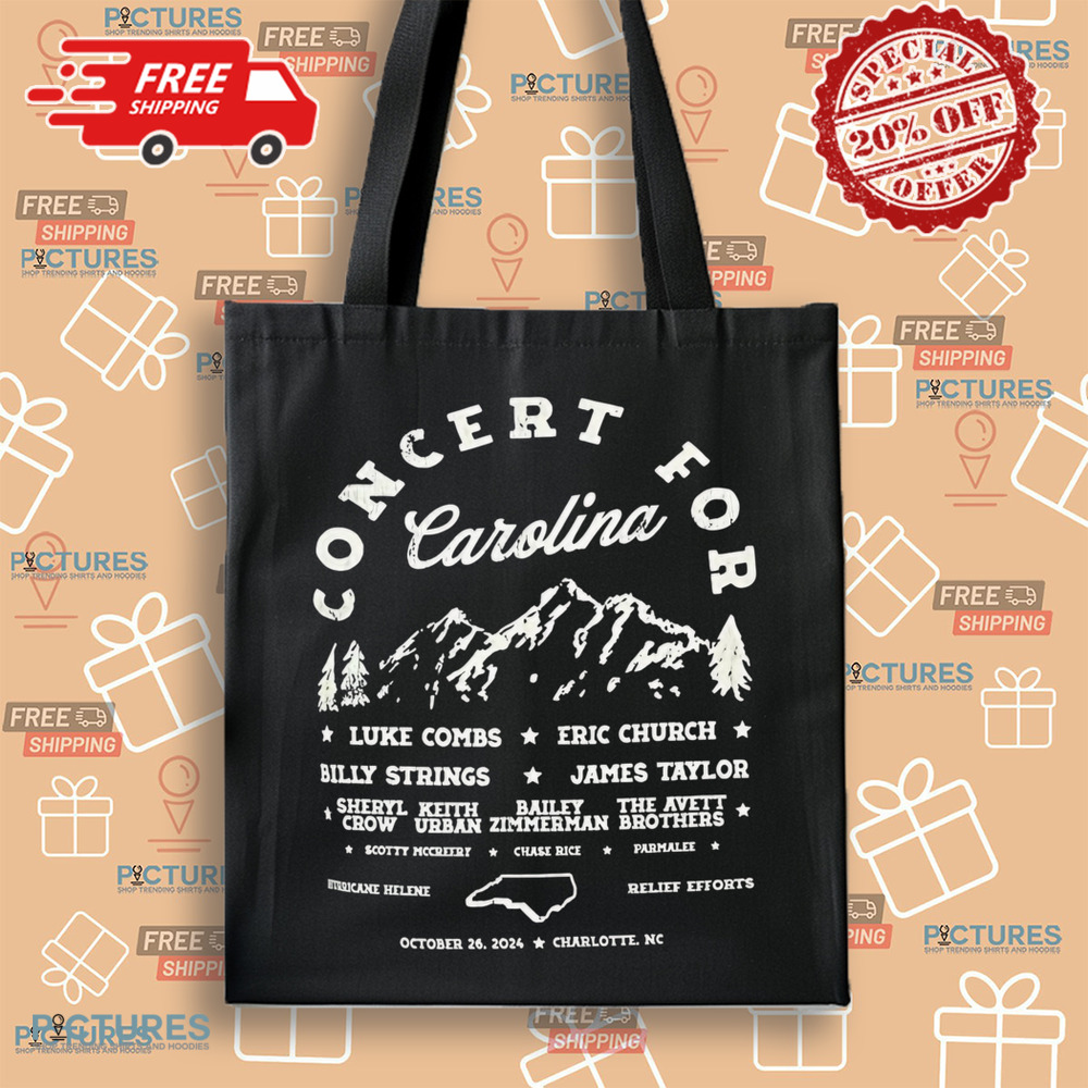 Concert For Carolina Luke Combs Eric Church Billy Strings James Taylor October 26, 2024 Charlotte NC Shirt