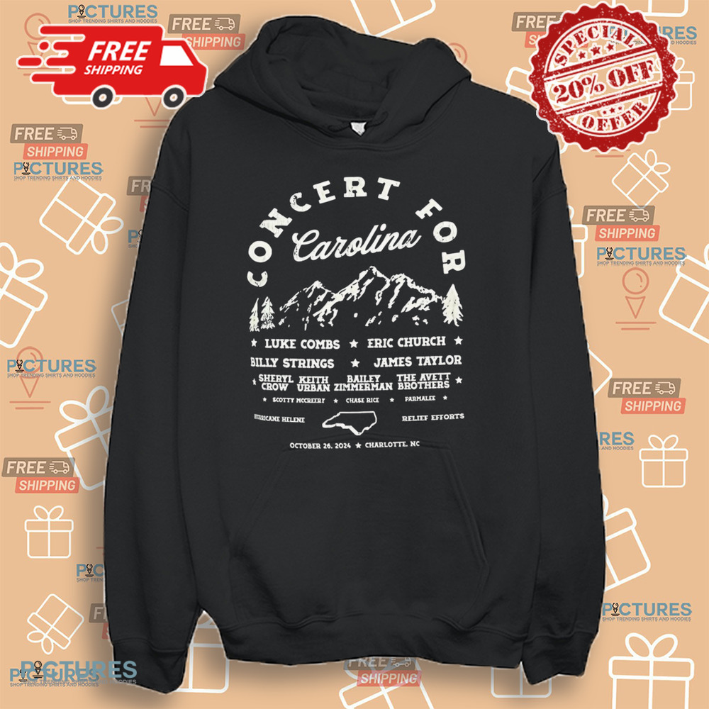 Concert For Carolina Luke Combs Eric Church Billy Strings James Taylor October 26, 2024 Shirt