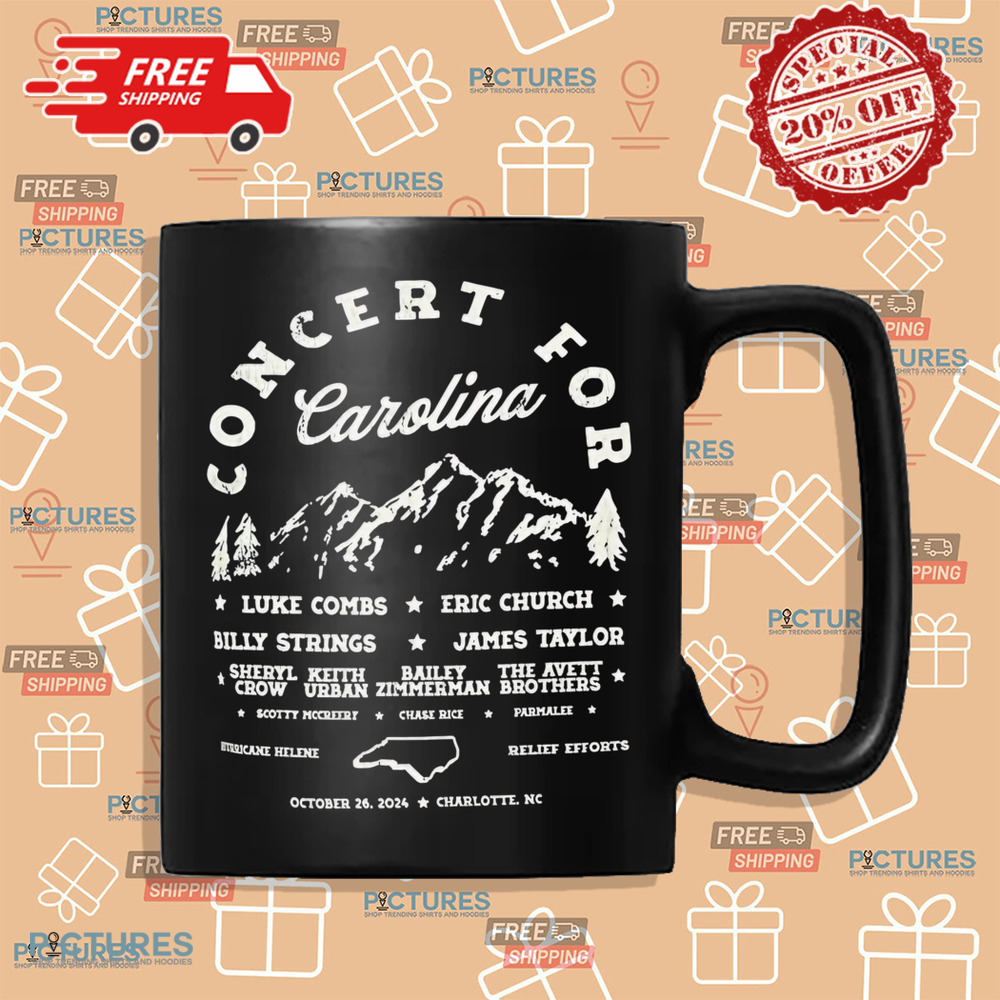 Concert For Carolina Luke Combs Eric Church Billy Strings James Taylor October 26, 2024 Shirt