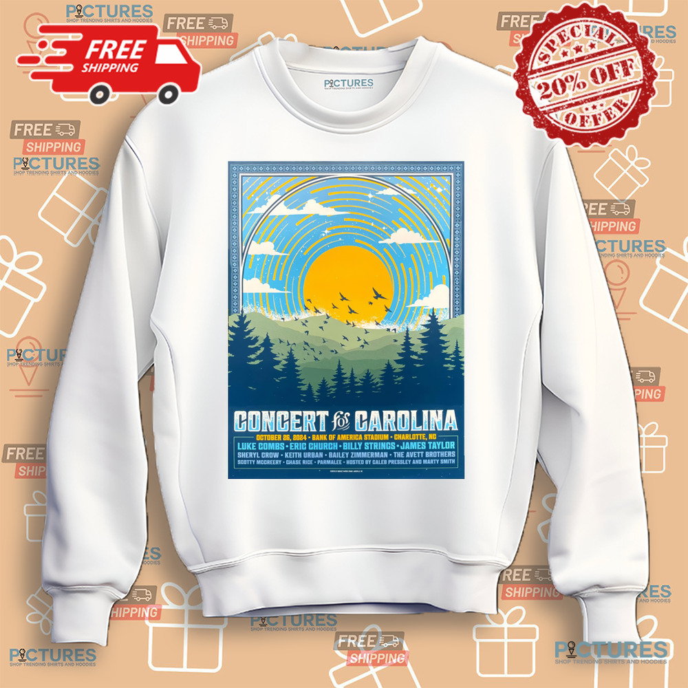 Concert For Carolina October 26 2024 Bank Of America Stadium Charlotte NC Luke Combs Billy Strings Shirt Concert For Carolina October 26 2024 Bank Of America Stadium Charlotte NC Luke Combs Billy Strings Shirt
