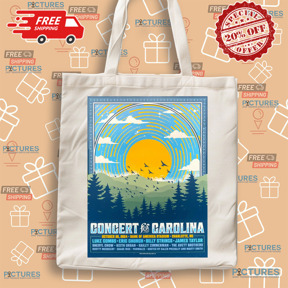 Concert For Carolina October 26 2024 Bank Of America Stadium Charlotte NC Luke Combs Billy Strings Shirt Concert For Carolina October 26 2024 Bank Of America Stadium Charlotte NC Luke Combs Billy Strings Shirt