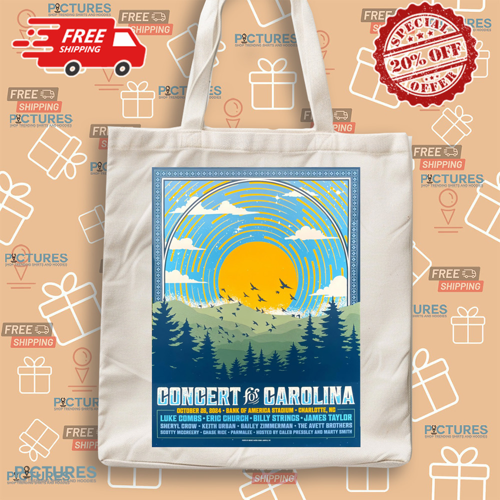 Concert For Carolina October 26 2024 Bank Of America Stadium Charlotte NC Luke Combs James Taylor Shirt