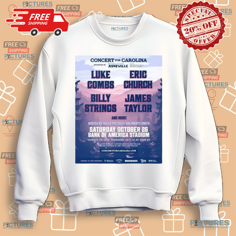 Concert For Carolina October 26 2024 Bank Of America Stadium Charlotte NC Shirt Concert For Carolina October 26 2024 Bank Of America Stadium Charlotte NC Shirt