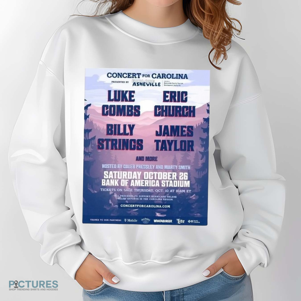 Concert For Carolina Presented By Explore Asheville Luke Combs Eric Church Billy String James Taylor Saturday October 26 Bank Of America Stadium