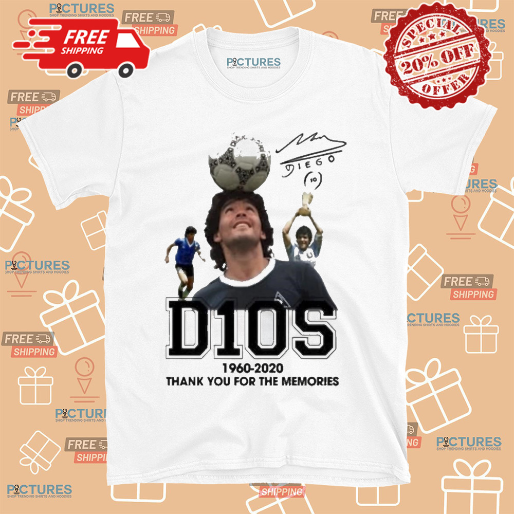 Diego Maradona D10S 1960-2020 – Thank You for All the Great Moments Shirt