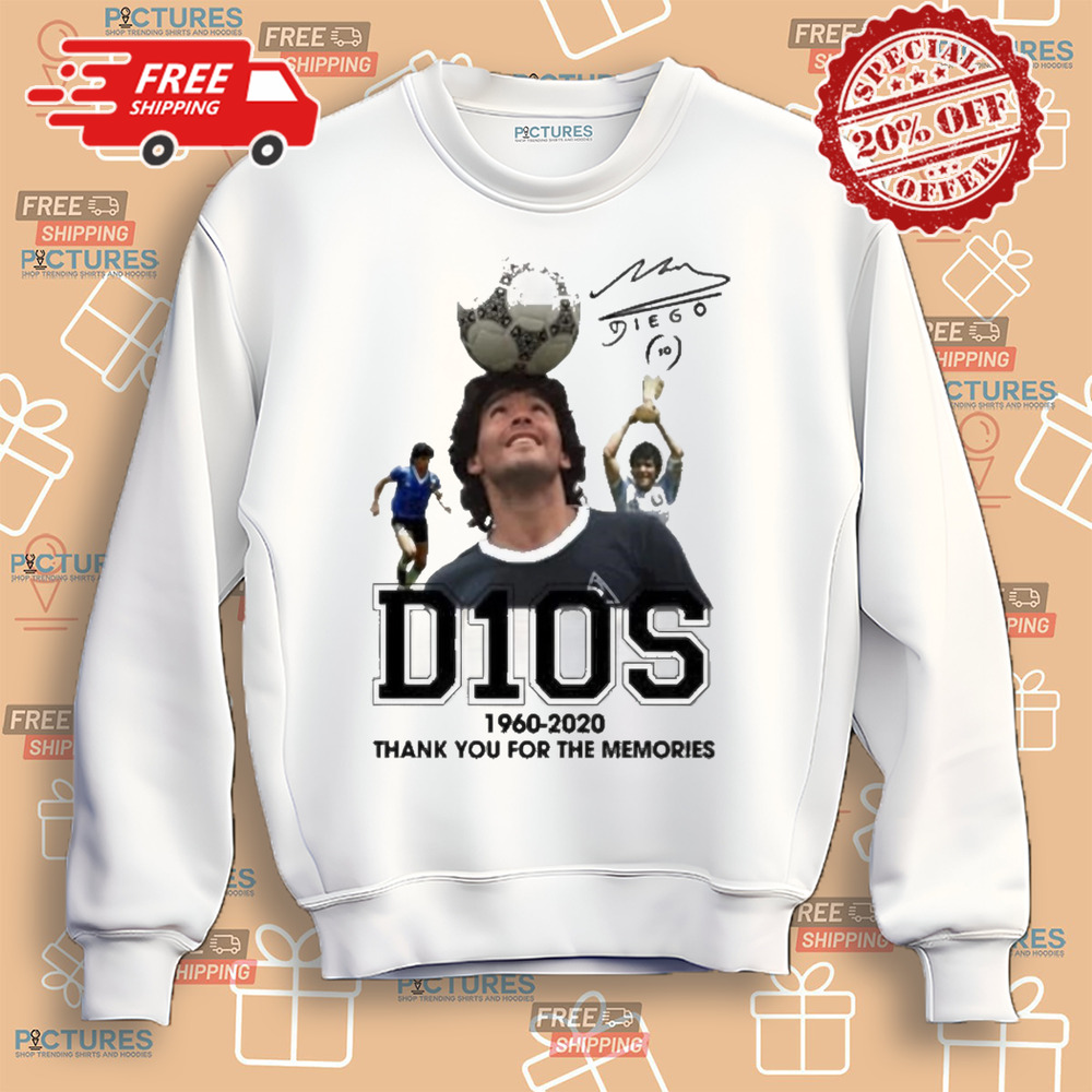 Diego Maradona D10S 1960-2020 – Thank You for All the Great Moments Shirt