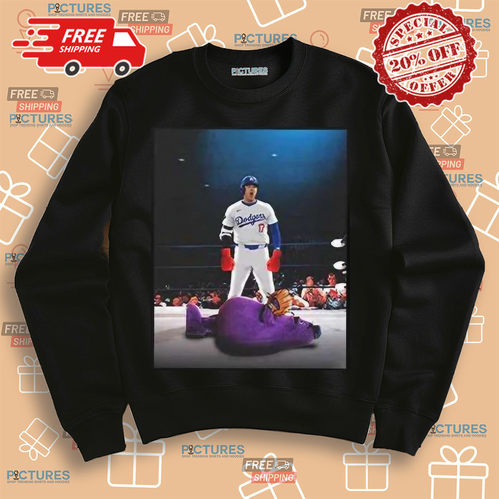 Dodgers Shohei Ohtani Down Goes Grimace Shirt Dodgers Shohei Ohtani Down Goes Grimace Shirt