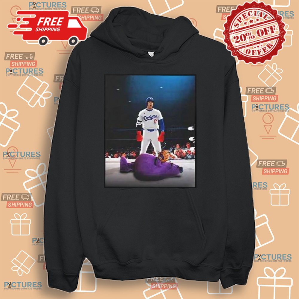 Dodgers Shohei Ohtani Down Goes Grimace Shirt Dodgers Shohei Ohtani Down Goes Grimace Shirt