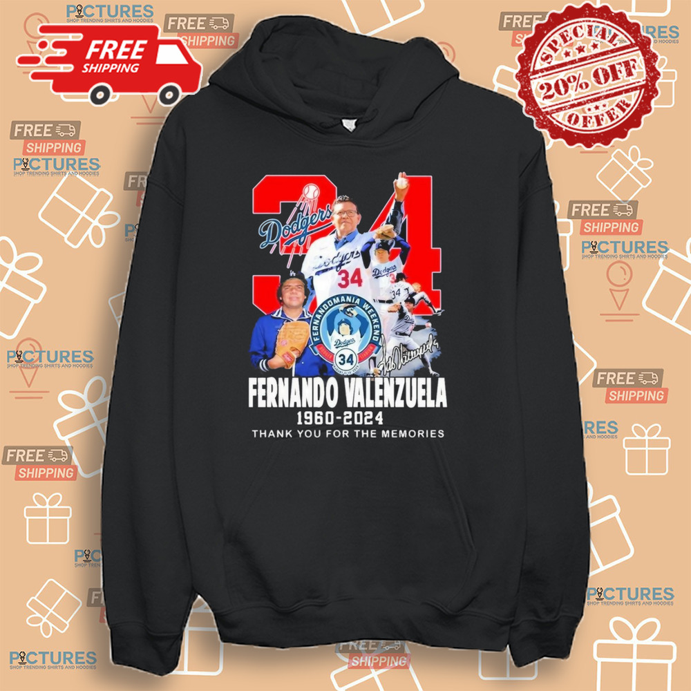 Fernando Valenzuela 34 1960-2024 Thank You For The Memories Shirt
