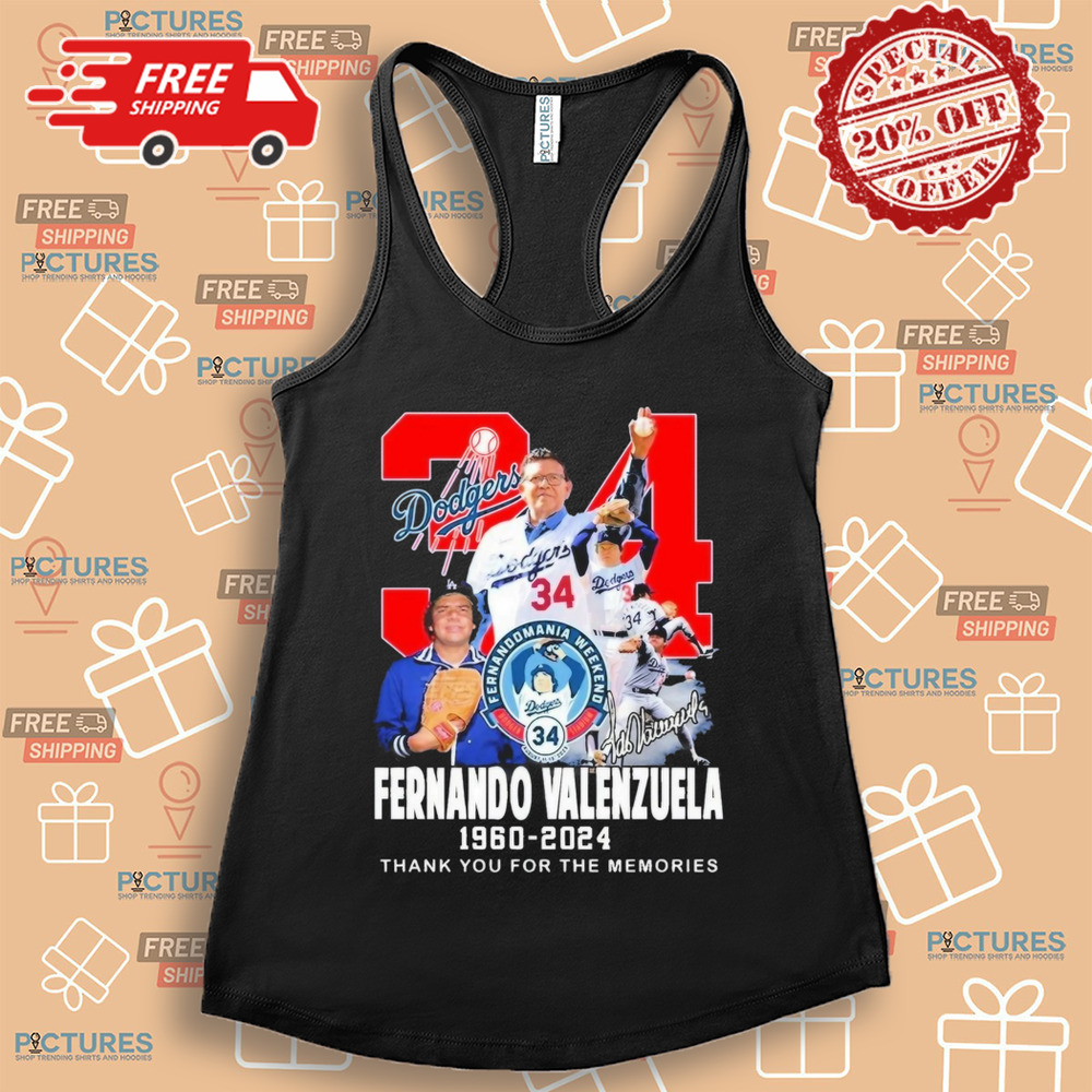 Fernando Valenzuela 34 1960-2024 Thank You For The Memories Shirt