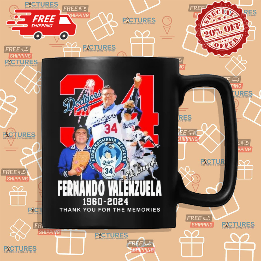 Fernando Valenzuela 34 1960-2024 Thank You For The Memories Shirt