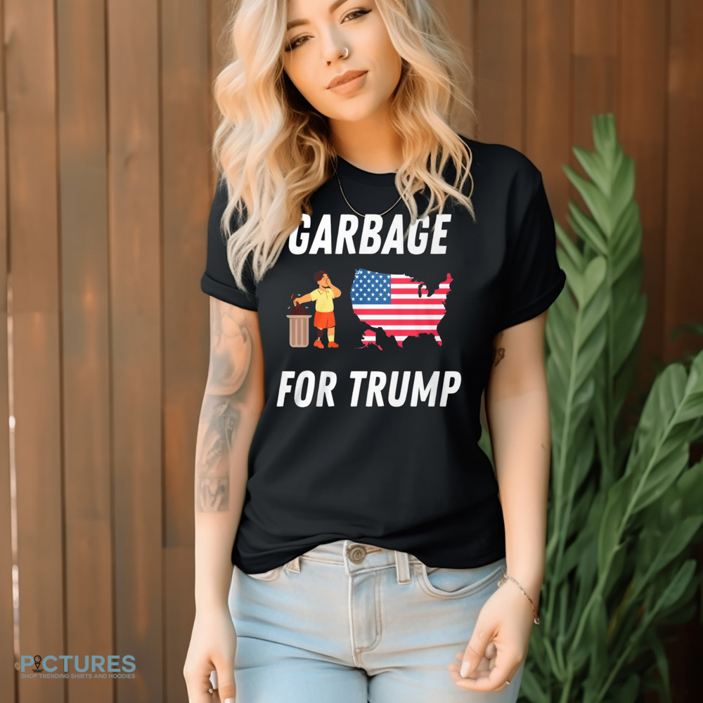 Garbage For Trump 2024 America Map Trash Bin Shirt