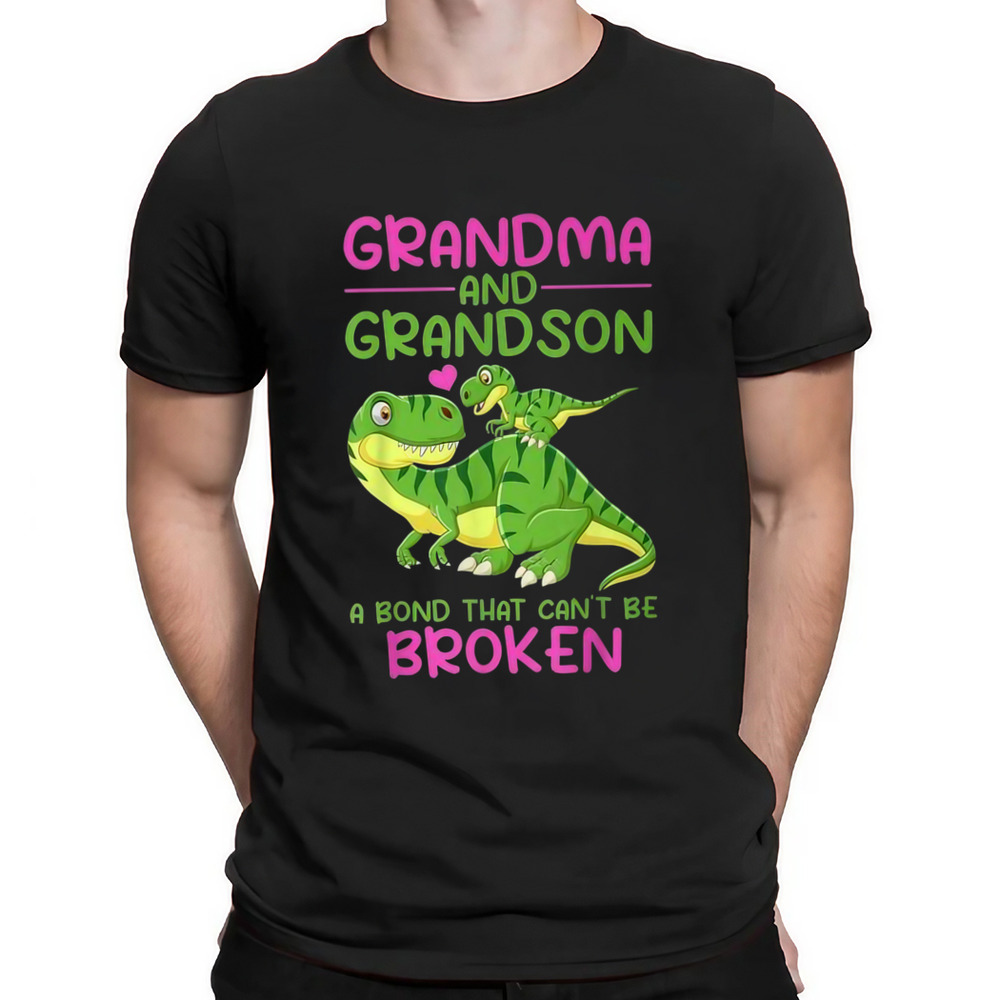 Grandma And Grandson A Bond That Can't Be Broken Dinosaurs Shirt