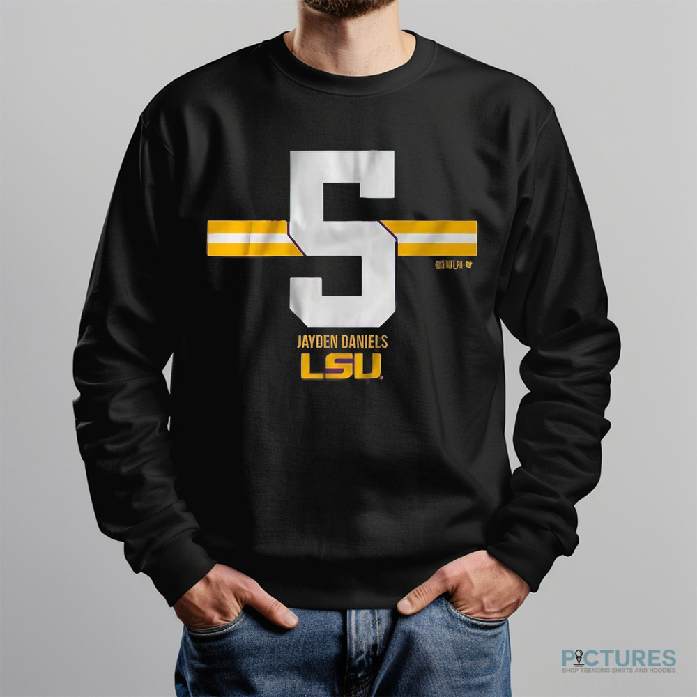 Jayden Daniels State Star LSU Tigers Football Shirt