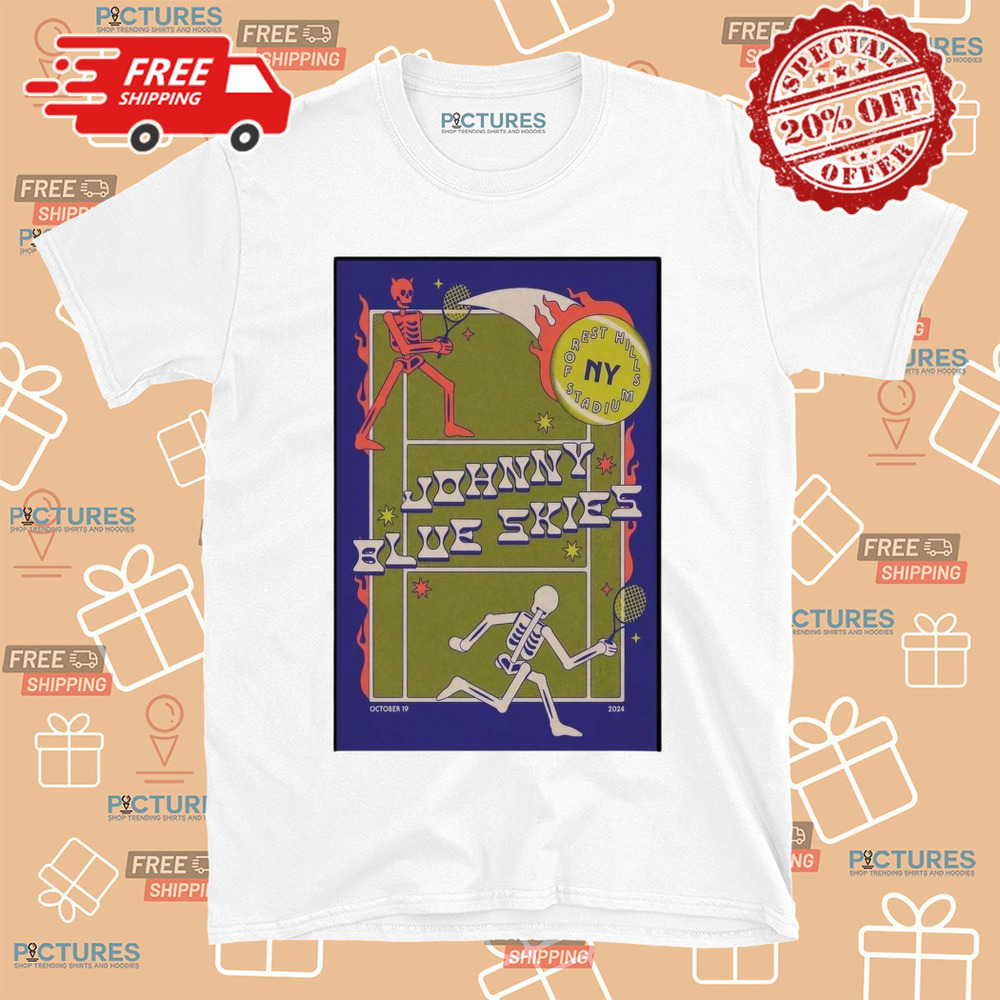 Johnny Blue Skies Forest Hills Stadium Forest Hills, NY Oct 19 2024 Tour Poster Shirt Johnny Blue Skies Forest Hills Stadium Forest Hills, NY Oct 19 2024 Tour Poster Shirt