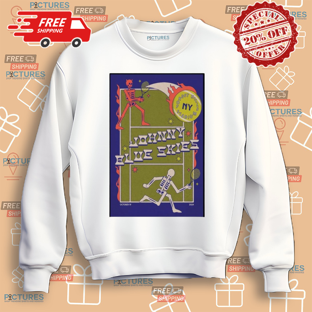 Johnny Blue Skies Forest Hills Stadium Forest Hills, NY Oct 19 2024 Tour Poster Shirt Johnny Blue Skies Forest Hills Stadium Forest Hills, NY Oct 19 2024 Tour Poster Shirt