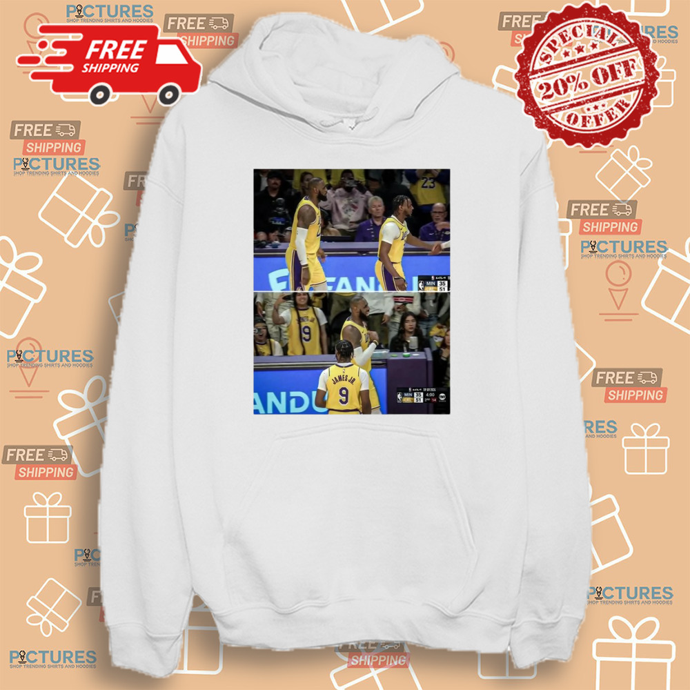 LeBron and Bronny James Los Angeles Lakers Check In Together NBA History 2024-25 Shirt