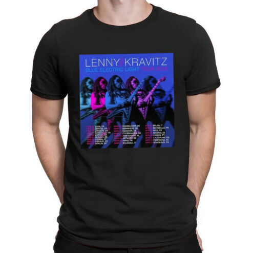 Lenny Kravitz Blue Electric Light 2025 Tour Poster Shirt