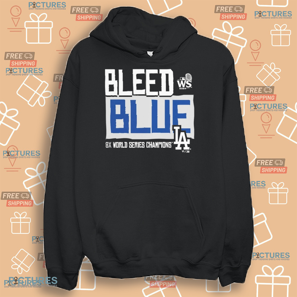 Los Angeles Dodgers 2024 8x World Series Champions LA Bleed Blue Shirt