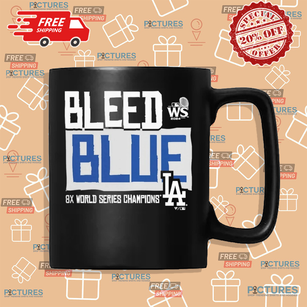 Los Angeles Dodgers 2024 8x World Series Champions LA Bleed Blue Shirt