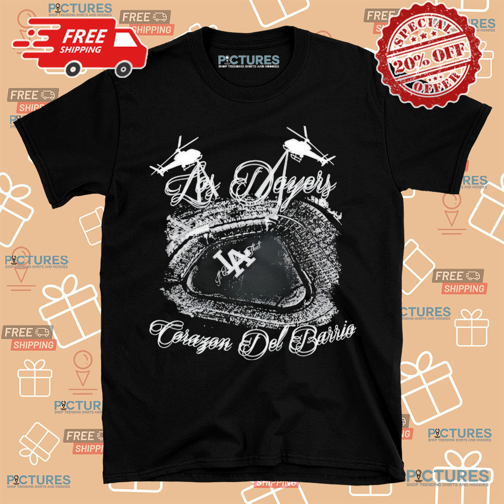 Los Angeles Dodgers Los Doyers Corazon Del Barrio Stadium Shirt Los Angeles Dodgers Los Doyers Corazon Del Barrio Stadium Shirt