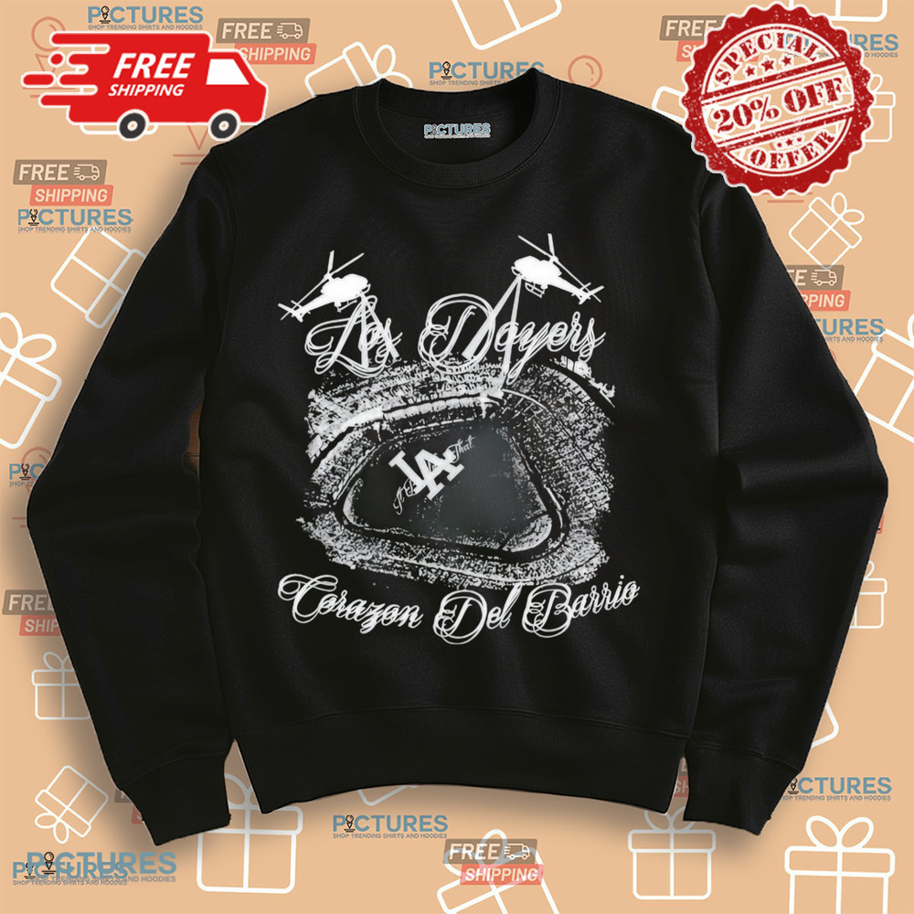 Los Angeles Dodgers Los Doyers Corazon Del Barrio Stadium Shirt Los Angeles Dodgers Los Doyers Corazon Del Barrio Stadium Shirt