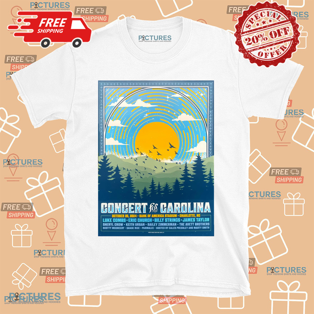 Luke Combs Eric Church Concert For Carolina October 26 2024 Bank Of America Stadium Charlotte NC Shirt Luke Combs Eric Church Concert For Carolina October 26 2024 Bank Of America Stadium Charlotte NC Shirt