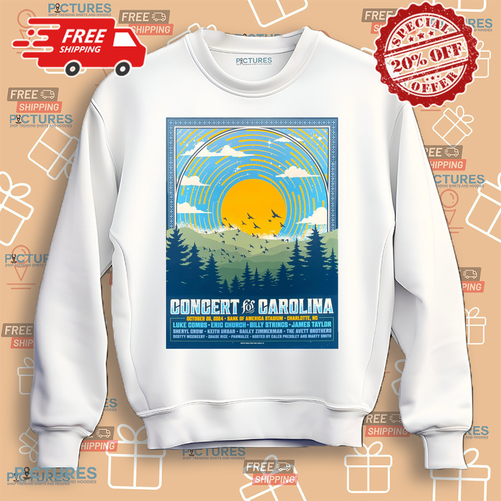 Luke Combs Eric Church Concert For Carolina October 26 2024 Bank Of America Stadium Charlotte NC Shirt Luke Combs Eric Church Concert For Carolina October 26 2024 Bank Of America Stadium Charlotte NC Shirt