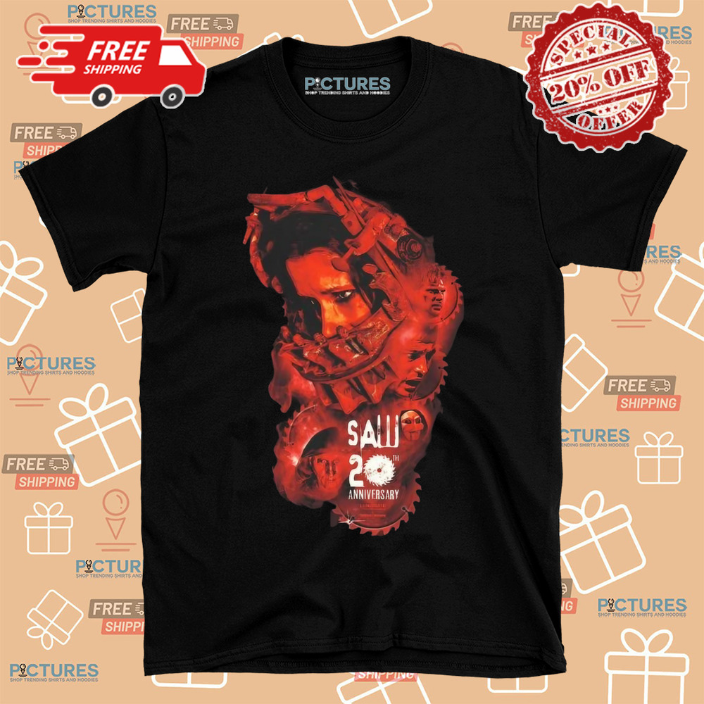 Movie Saw 20th Anniversary Blades Of Gory Lionsgate Horror Shirt
