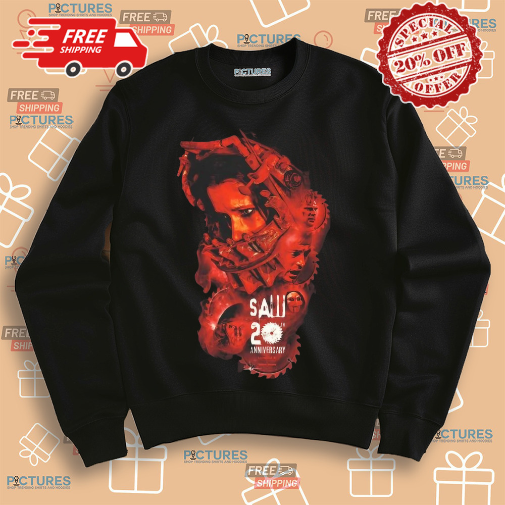 Movie Saw 20th Anniversary Blades Of Gory Lionsgate Horror Shirt