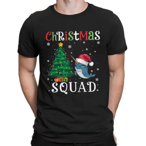 Narwhal squad boys girls kids Christmas tree shirt