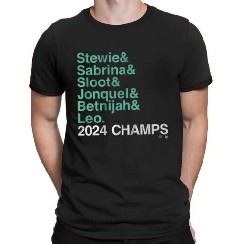 New York Basketball Stewie Sabrina Sloot Jonquel Betnijah Leo 2024 Champs Shirt