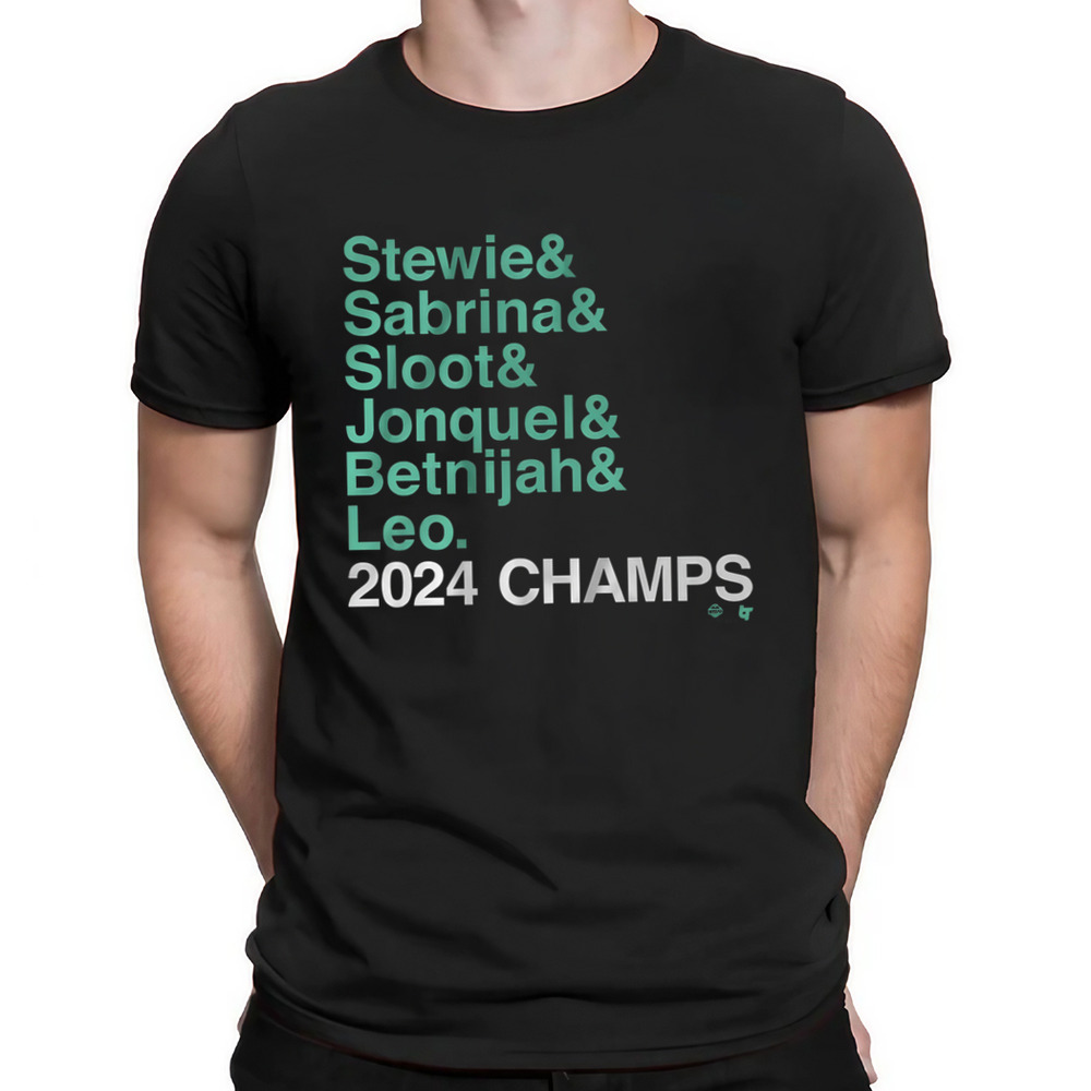 New York Basketball Stewie Sabrina Sloot Jonquel Betnijah Leo 2024 Champs Shirt
