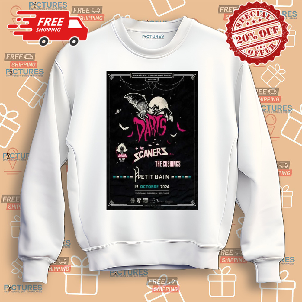 Official Poster The Darts Petit Bain In Paris France October 19-2024 Shirt Official Poster The Darts Petit Bain In Paris France October 19-2024 Shirt
