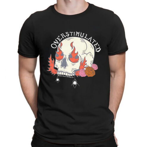 Overstimulated Halloween Skull Shirt
