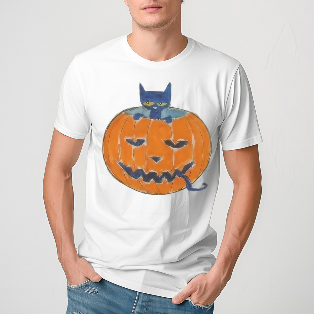 Pete The Cat In A Pumpkin Shirt