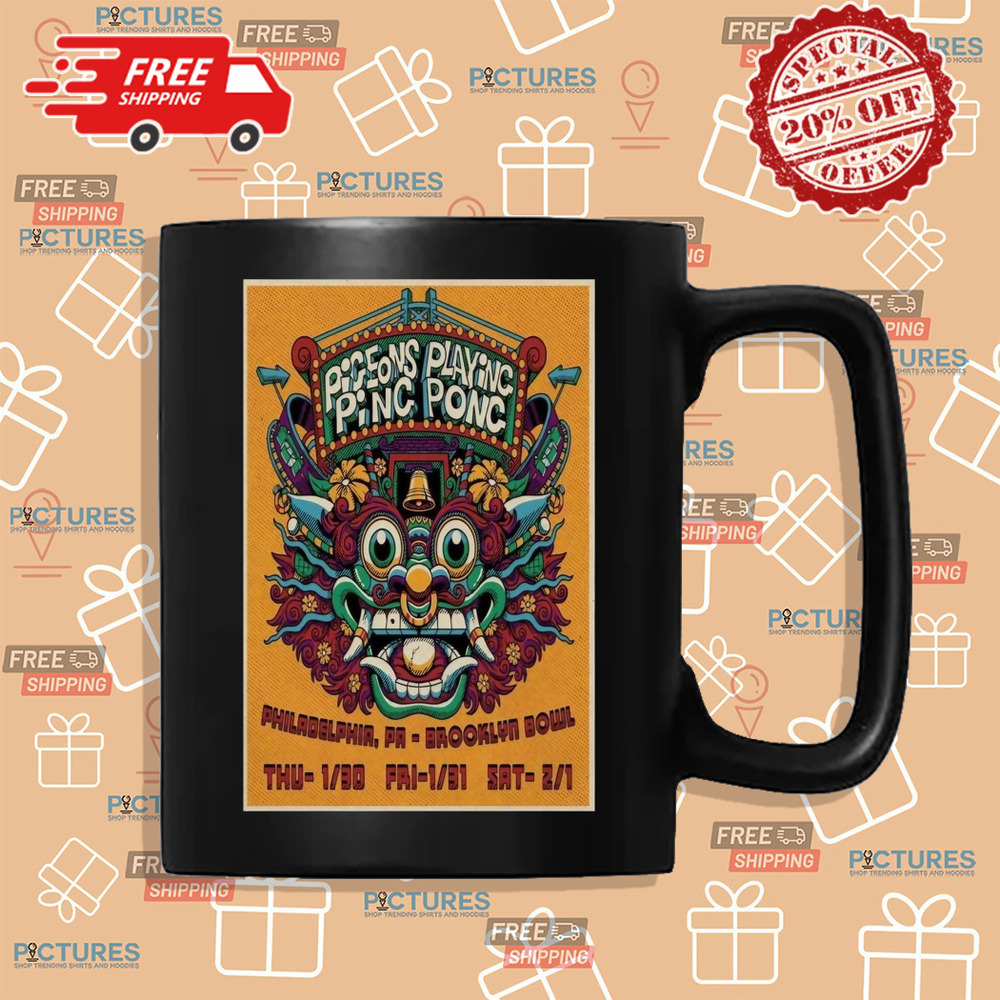 Pigeons Playing Ping Pong Jan 30-Feb 1 2025 Brooklyn Bowl In Philadelphia PA Poster Shirt Pigeons Playing Ping Pong Jan 30-Feb 1 2025 Brooklyn Bowl In Philadelphia PA Poster Shirt