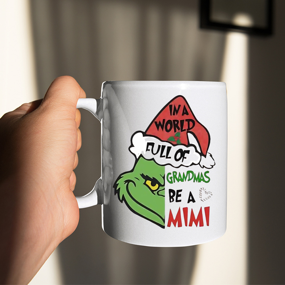 Santa Grinch in a World full of Grandmas Be A Mimi Merry Christmas Shirt