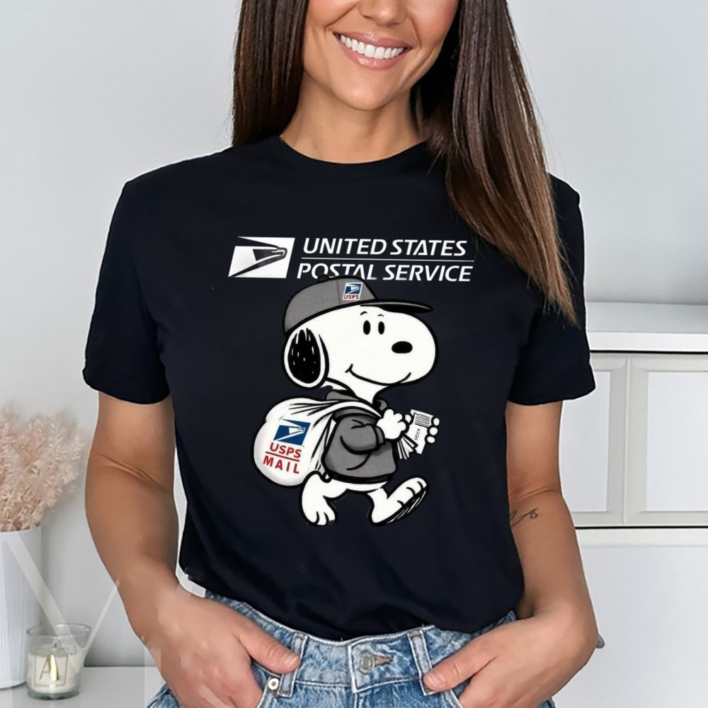 Snoopy United State Postal Service worker shirt