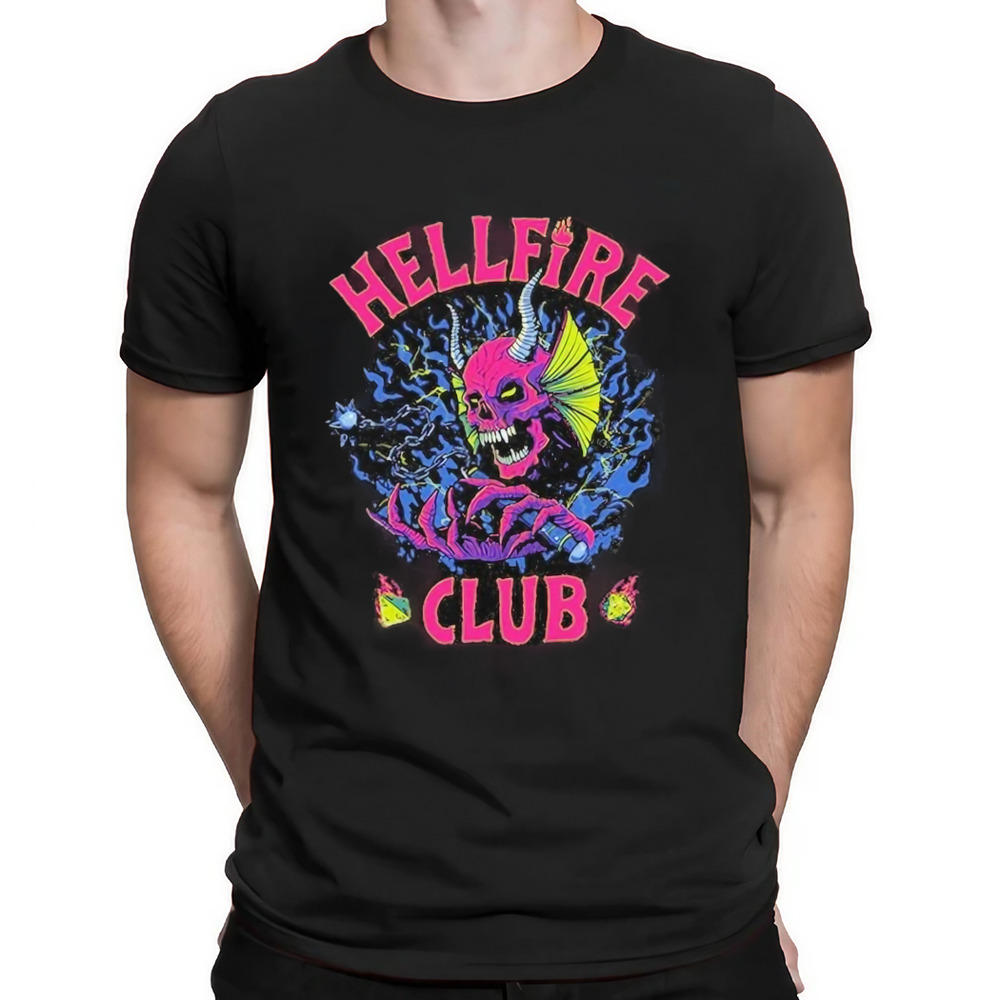 Stranger Things The Hellfire Club New Logo Pink Color Shirt