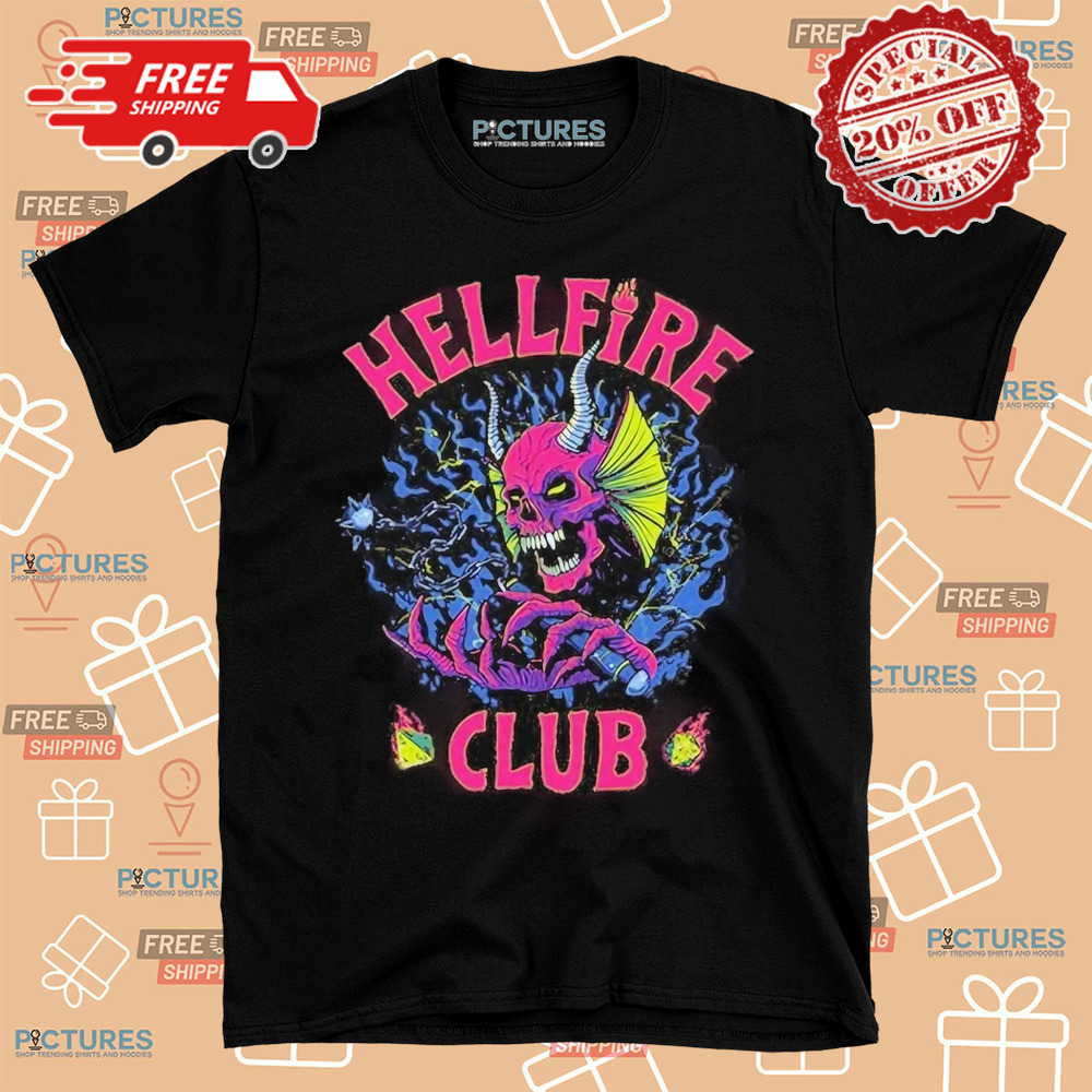 Stranger Things The Hellfire Club New Logo Pink Color Shirt