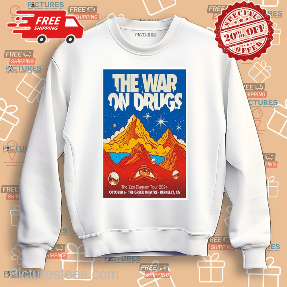 The War On Drugs October 6 2024 The Greek Theatre Berkeley CA Tour shirt