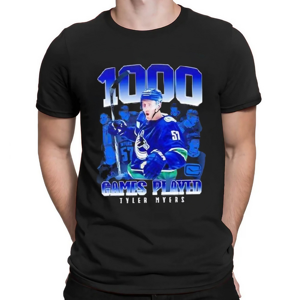 Tyler Myers Vancouver Canucks 1000th Games Played Shirt