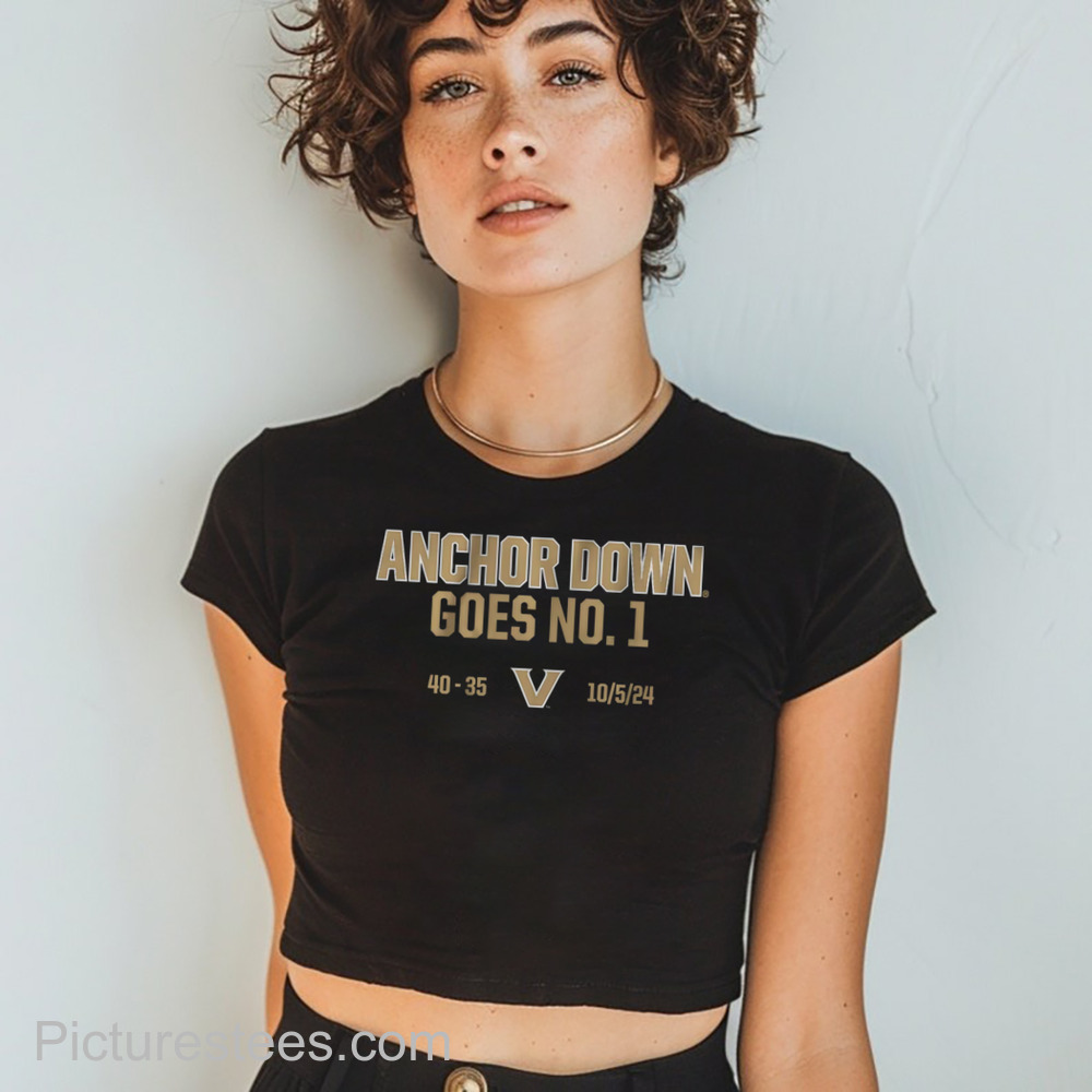 Vanderbilt Football Anchor Down Goes No. 1 40-35 Shirt