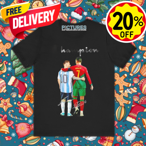 Champions Messi And Ronaldo Signatures Shirt