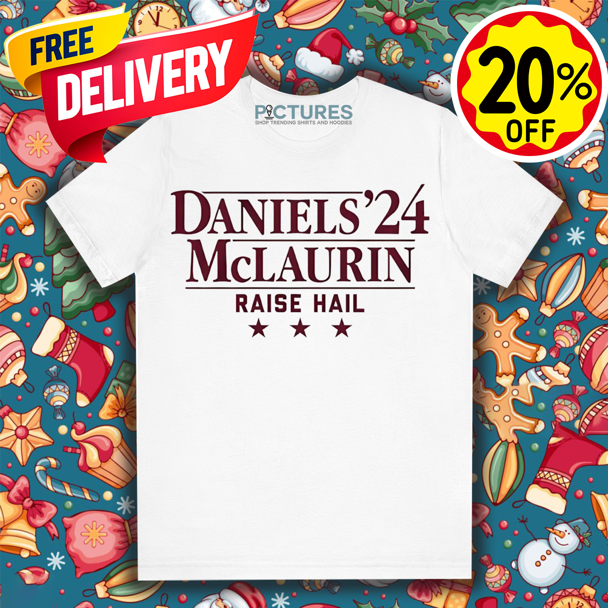 Washington Commanders Jayden Daniels And Terry McLaurin 2024 Raise Hail Shirt
